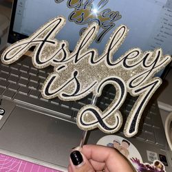 Glitter Cake Topper