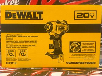 DEWALT 20V MAX 1/2" Compact Impact Wrench DCF911B