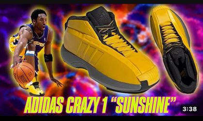 Size 11 - adidas Crazy 1 2022 Sunshine (-KOBE BRYANT-) LAKER YELLOW🔥🔥🔥🔥