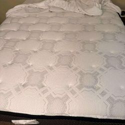 Almost New Full Size Mattress with Metal Folding Bed Frame