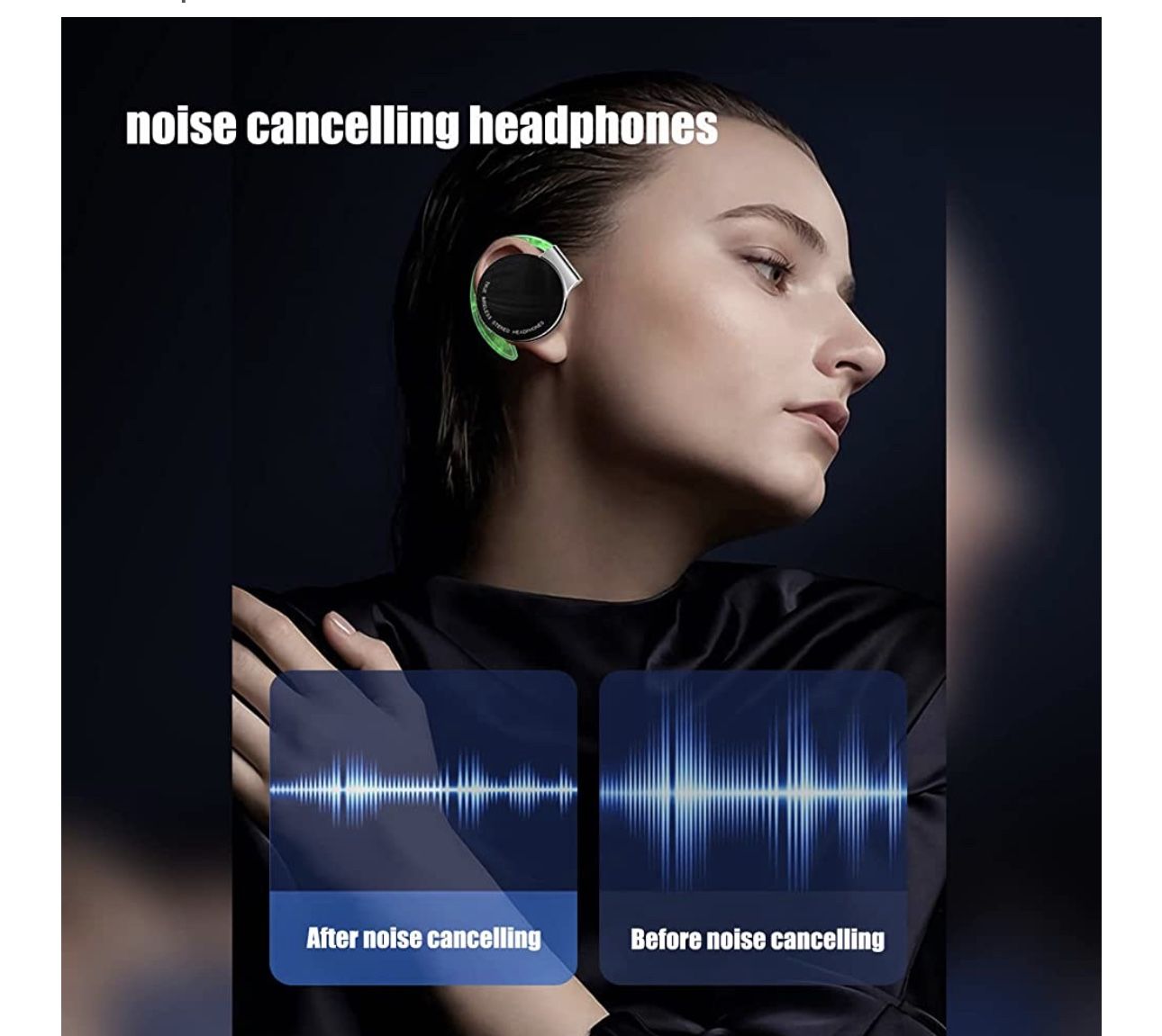 Mosonnytee Bluetooth Headphones Open Ear Clip Headphones Bluetooth