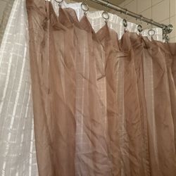 Shower Bar, Shower Curtain, Shower Daddy, Brown Gauze