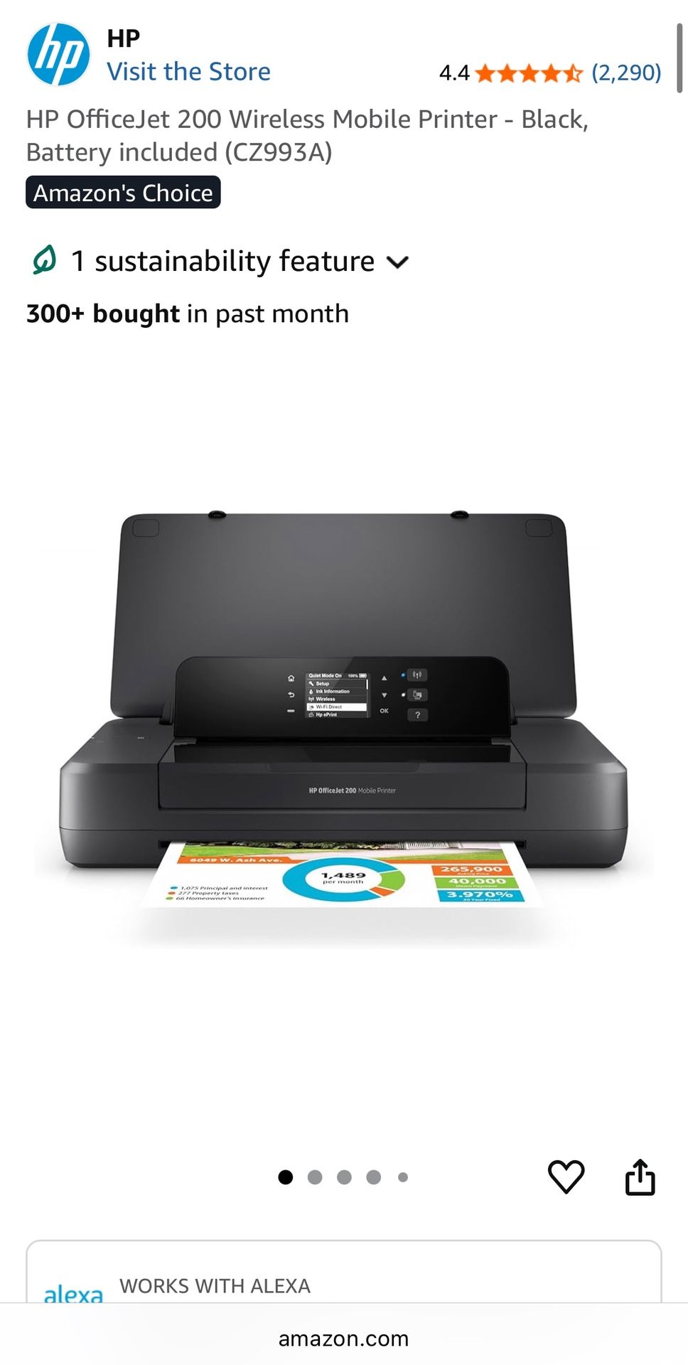 HP OfficeJet 200 Mobile Printer