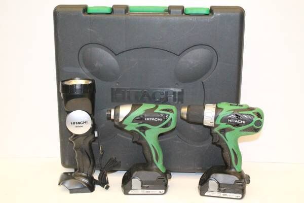 Hitachi 18V Impact Driver WH18DSAL, Driver Drill DS18DSAL, Flashlight