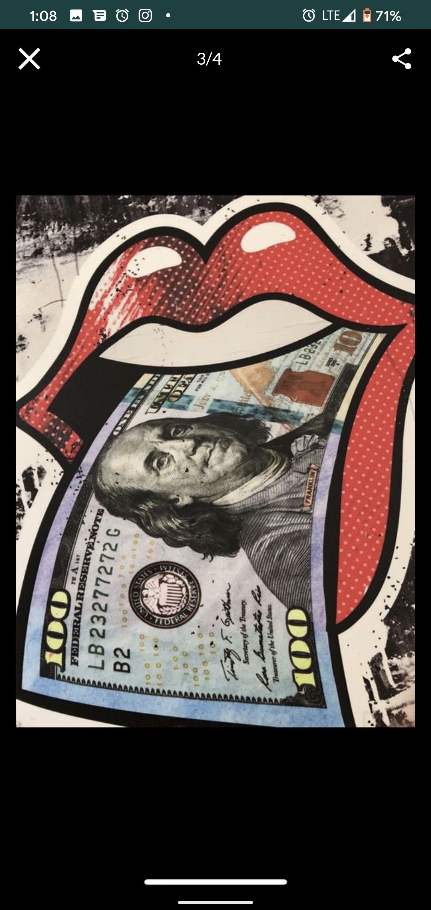 " Money Talks" Canvas. Contemporary Art