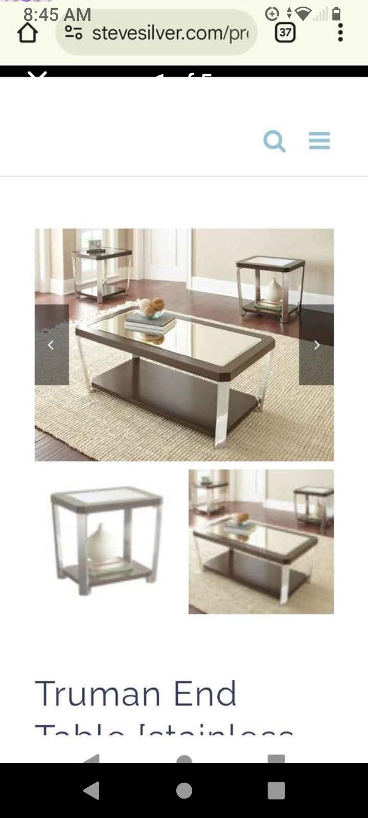 Stainless Steel Glass Tables