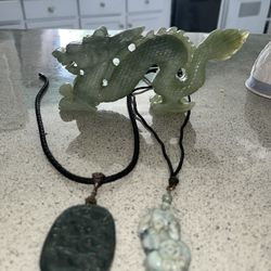 Jade Dragon And Jade Necklaces 