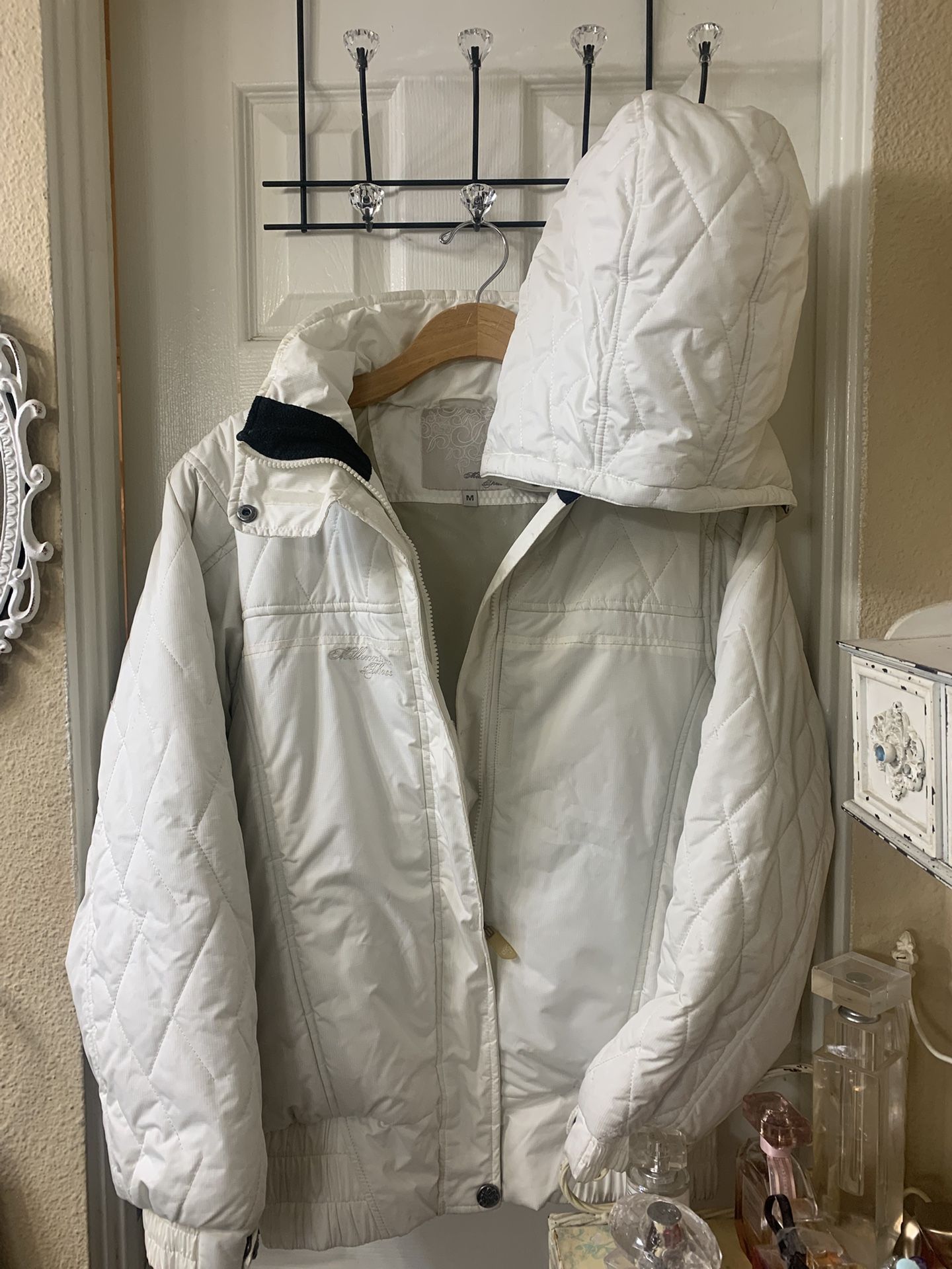 White Puffer Millennium Three Ski Jacket.