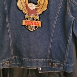 Men's honda goldwing , levi denim jacket , size forty
