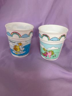 My Little Pony Vintage Plastic Cups Set of 2