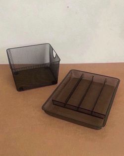 Black Mesh Office Organizer Set