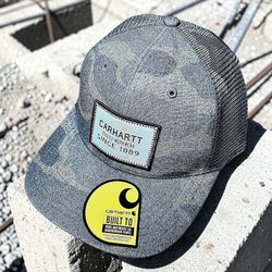 Carhartt 107003 Mesh Wool Back Logo Patch Great Camo Baseball Cap Hat Sz OS