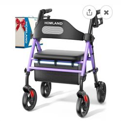 HOMLAND ROLLATOR WALKER DESIGNED TO SUPPORT AND STABILITY WHILE WALKING 