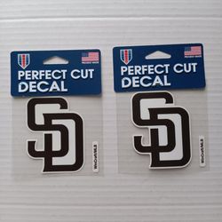 San Diego Padres WinCraft 4x4 SD Decals