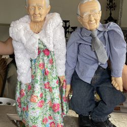 Grandpa And Grandma Porcelain Dolls