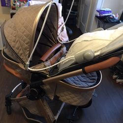 Newborn Used Stroller Great Condition Only Used 3 Times  Copper Brown Is The Color 