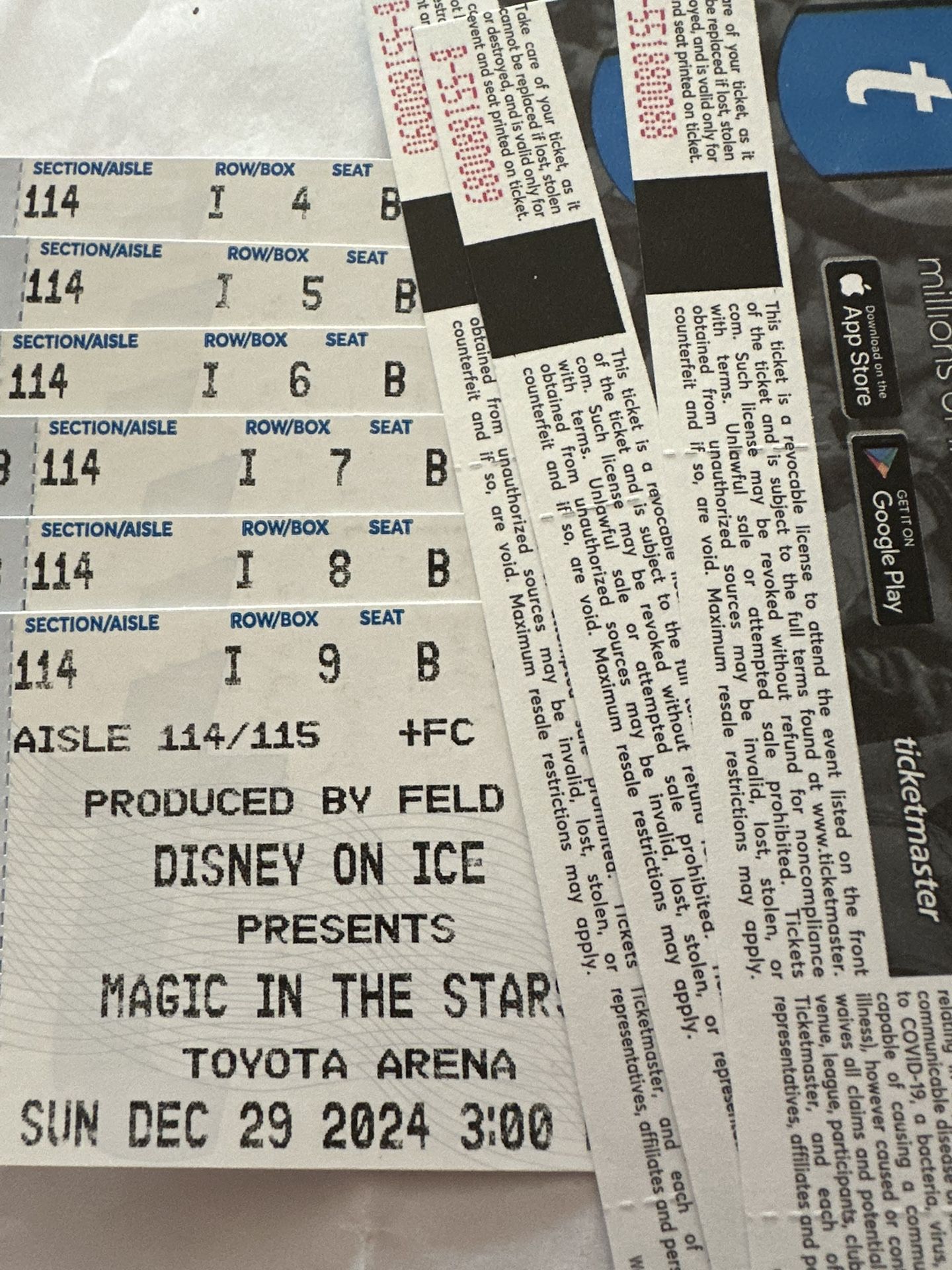 Disney On Ice Crypto Or Ontario Or Row D 🌸Long Beach Arena Row D/E/