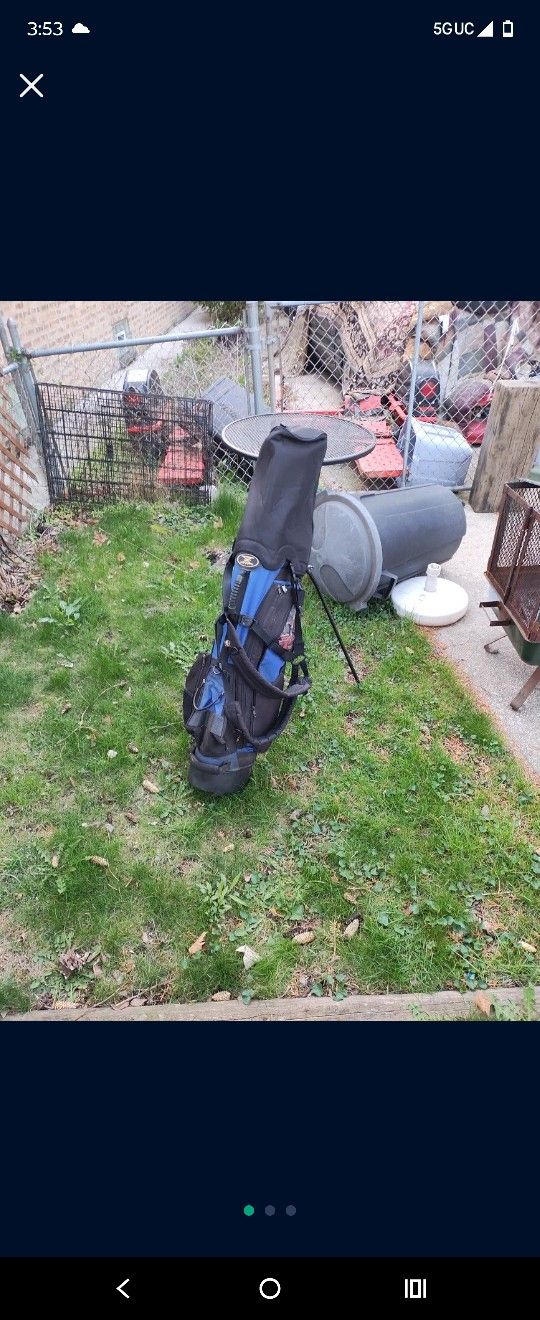 Golf Bag And Clubs Lot Yonex, Flite, Topline, Xsport