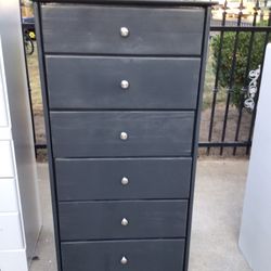 Wooden Six Drawers Tall Dresser