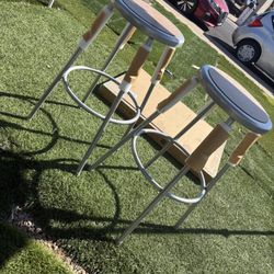 OEF Furnishings (2 Pack) Steel Stools, Grey, 30"