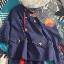 Boys 5 to 60 marine costume hat gloves belt pants