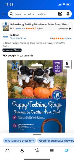 New sealed packaging puppy teething rings 3 bags of 6 in each