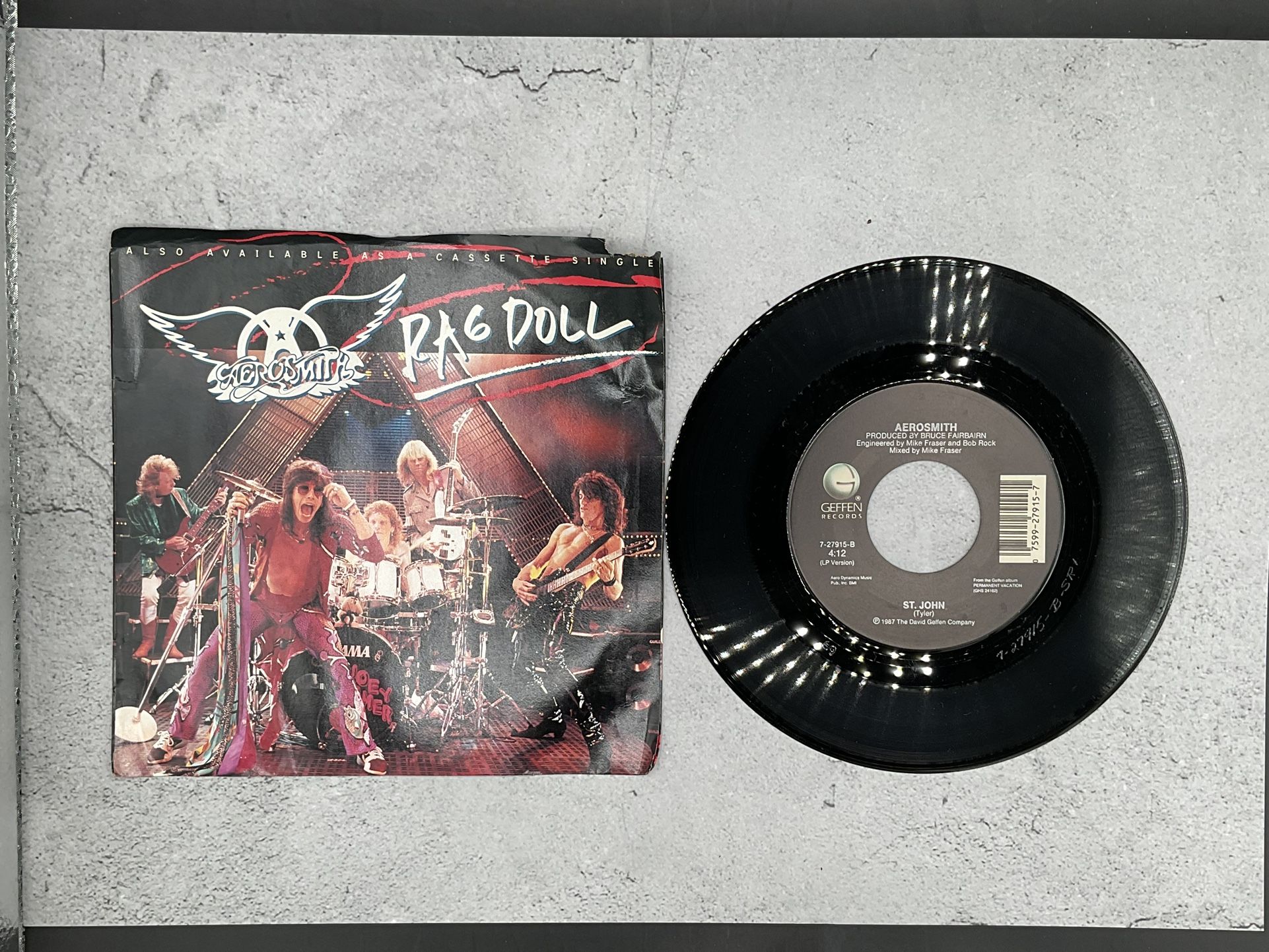 Aerosmith “Rag Doll” 45 Vinyl Record