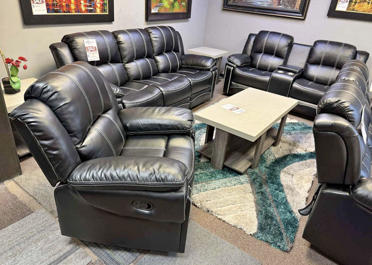NEW 2pc or 3pc SOFA LOVESEAT RECLINING WITH OPTIONAL RECLINER NEW AND FACTORY BOXES FREE DELIVERY