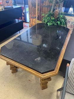 Dining Table with Black Granite Top