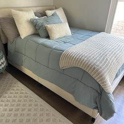 Full Mattress With Bed frame/ Headboard 