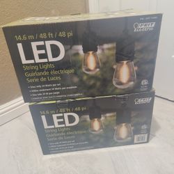 Feit Electric 48ft LED String Lights – New 