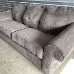 Gray Plush Macy’s Couch
