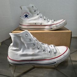Converse Chuck Taylor All Star High Top Sneakers - White - Men's 6 / Women's 8 (M7650)