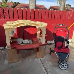 Kitchen set and Stroller for Kids 