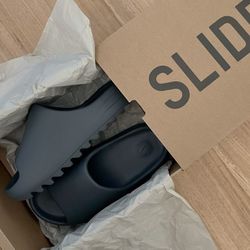 Black yeezy adidas collab slides 