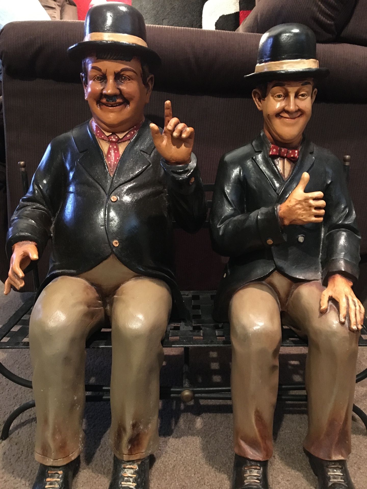 Classic Vintage Laurel And Hardy Statue