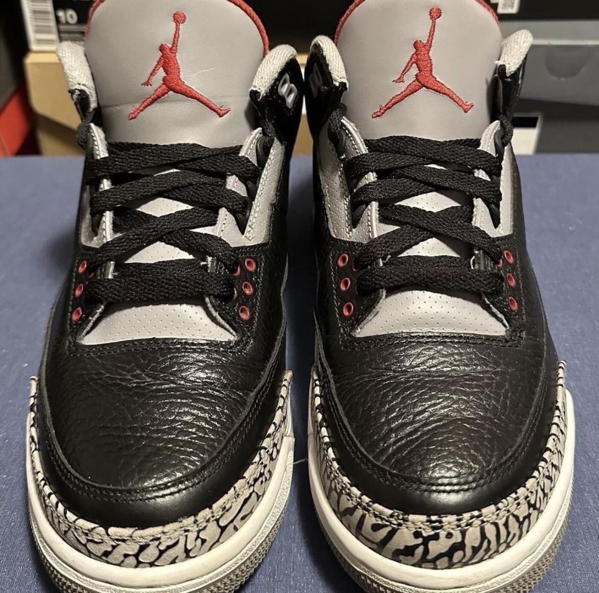 Jordan 3 Black Cements Size 8 Size 8.5