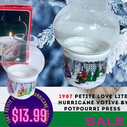 1987 Petit Love Lite Hurricane Votive .