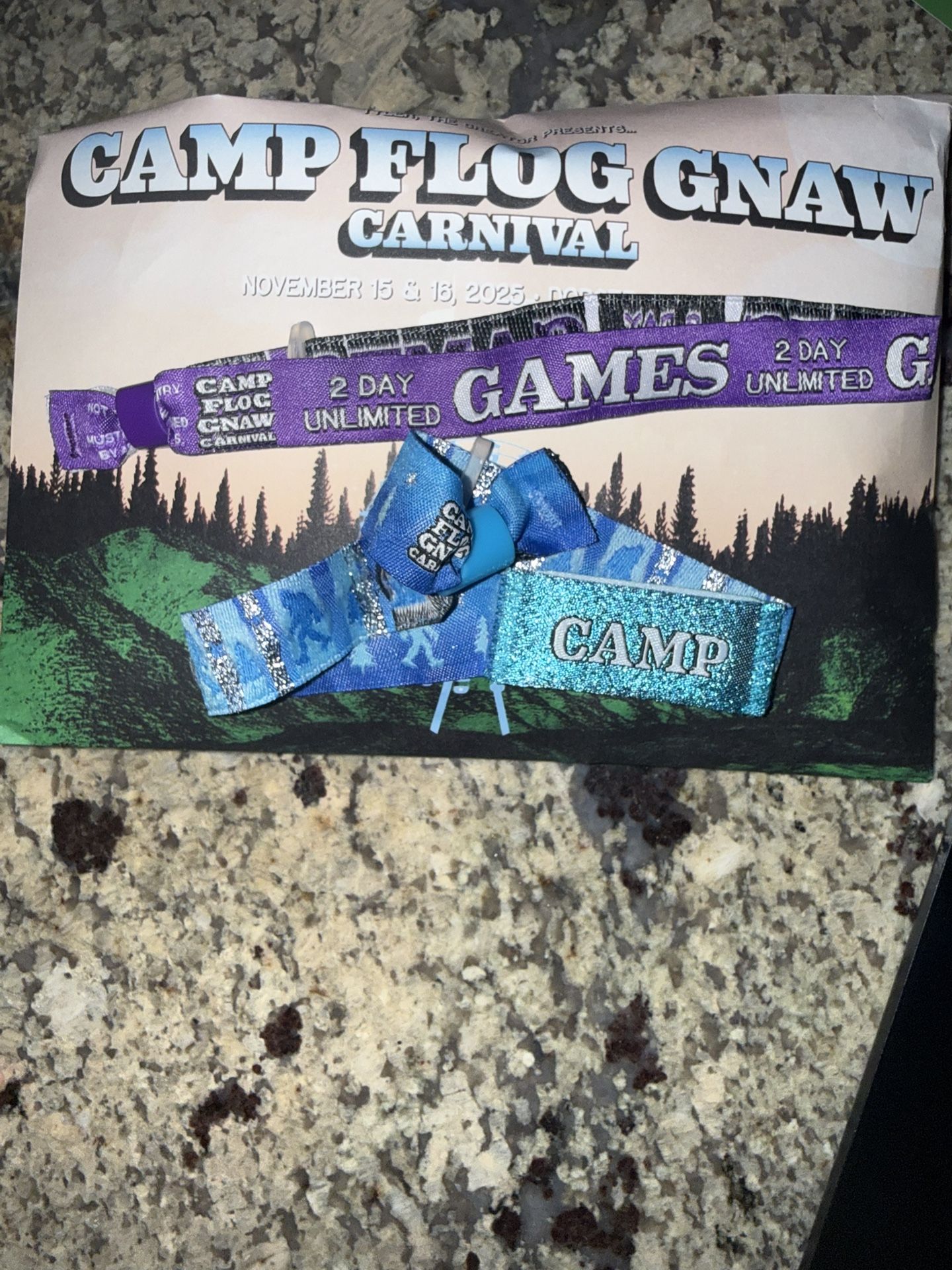 Camp flog Gnaw Festival W/ Game Pass 