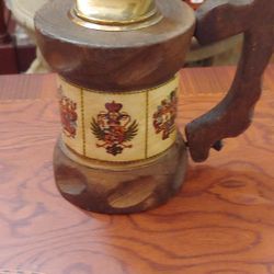 VINTAGE WOOD MUG LIGHTER