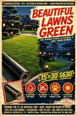 15x30 roll of artificial turf grass synthetic lawn