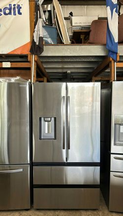 Samsung 4-Door Refrigerator (French Door Fridge with Drawer Freezer) Stainless Steel - Water Dispenser LED Lighting