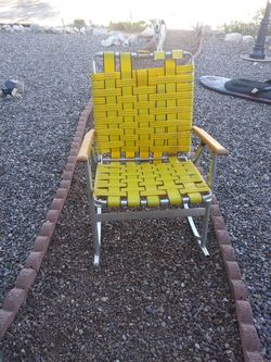 Yellow rocking chair