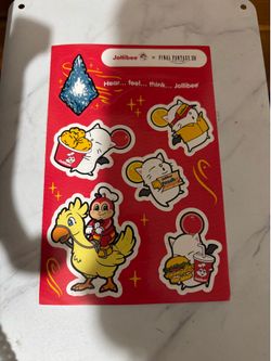 Final Fantasy XIV Jollibee Sticker Sheet
