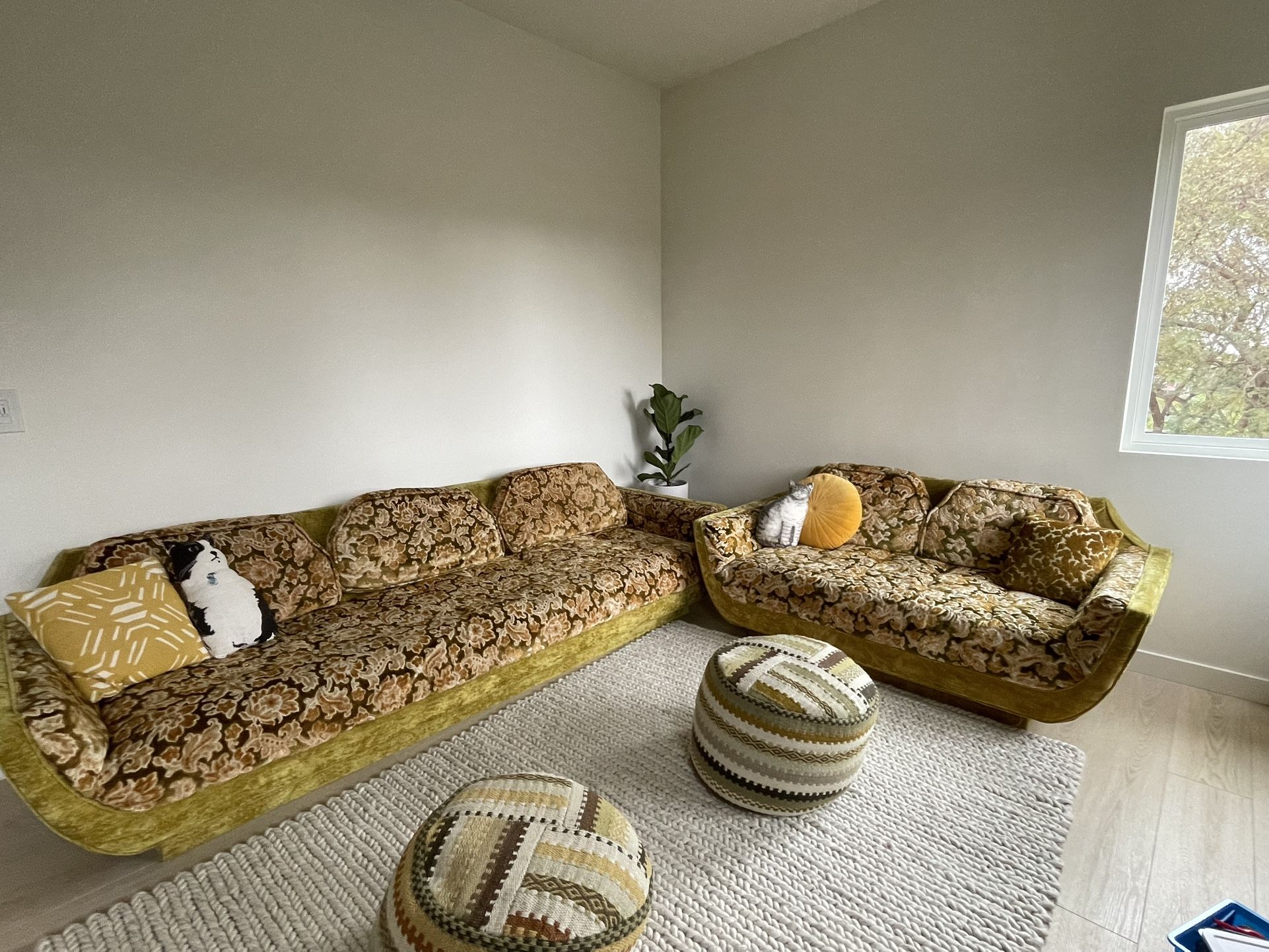 Retro Mid Century Couch Set