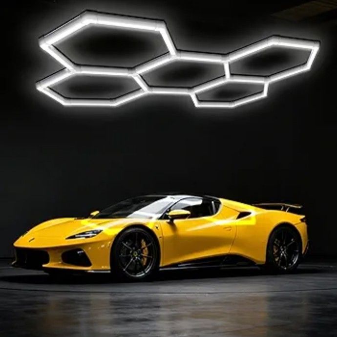 Hexagon Lights Garage LED System 5 Grid, 168W 20160LM Super Bright Hexagon Garage Lights