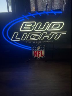 Bud Light NFL collab Neon light