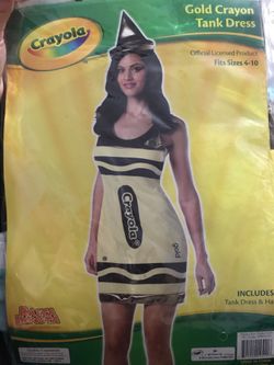 Gold Crayon tank dress costume