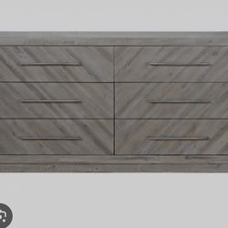 sloid Wood 6 Drawer Dresser 