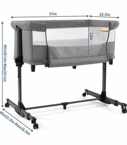 Ihoming Game Baby Bassinet, 3 in 1 Baby Bed Cribs,Baby Sleeper Bassinet Baby Crib Baby Bed with Breathable Net, Adjustable Portable Bed for Infant/Bab